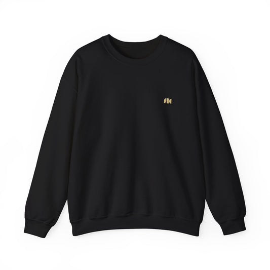 FREQUENCY Crewneck - Black (Gold Pulse)